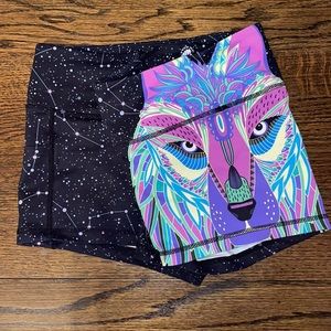 Feed me fight me workout shorts